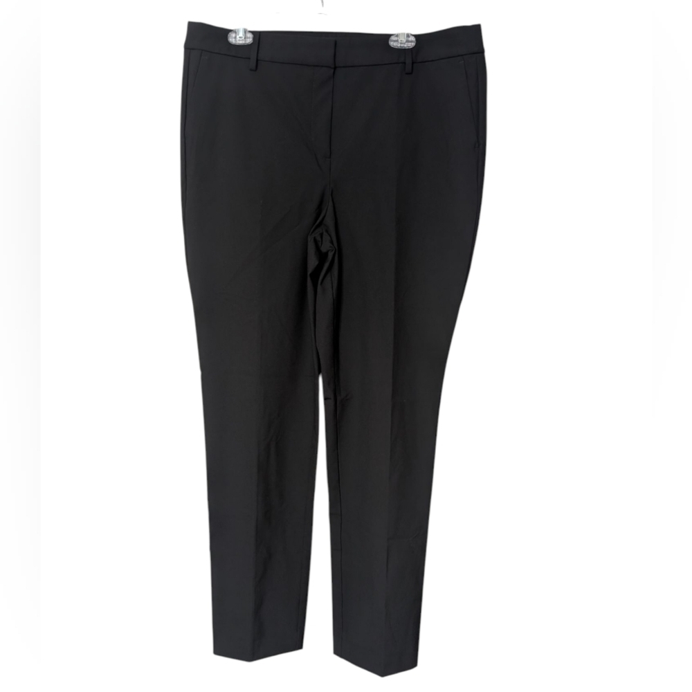 J. Crew Black Tall Trousers Flat Front Business Casual Timeless Professional 16T